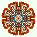 Ornamental round lace. Aztec.