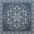 Ornamental round lace, flower. vector