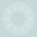 Ornamental round lace frame. Background for celebrations, holida Royalty Free Stock Photo