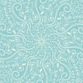 Ornamental round lace, kaleidoscopic floral decoration Royalty Free Stock Photo