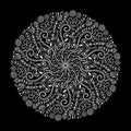 Ornamental round lace, kaleidoscopic floral decoration Royalty Free Stock Photo