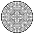 Ornamental round lace pattern like mandala