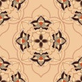 Ornamental round morocco seamless pattern. Flat.