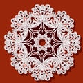 Ornamental round organic pattern, circle background with many details