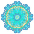 Ornamental round organic pattern, circle colorful mandala