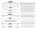 Ornamental rule lines in different design