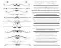 Ornamental rule lines in different design