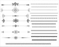 Ornamental rule lines in different design Royalty Free Stock Photo