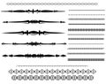 Ornamental rule lines in different design