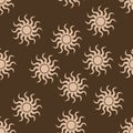 Ornamental seamless background. Pattern for dresses, wallpapers, children`s room decor. The tiles can be combined with each other.