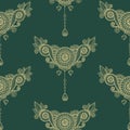 Ornamental seamless ethnic pattern. Floral design template can be used for wallpaper, pattern fills, textile