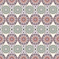 Ornamental seamless pattern. East, oriental design, ethnic style. Vector background of mandala. Islam, Arabic, Indian, ottoman mot