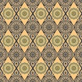 Ornamental seamless pattern. East, oriental design, ethnic style. Vector background of mandala. Islam, Arabic, Indian, ottoman mot