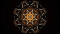 Ornamental shiny star, kaleidoscope ethnic tribal psychedelic pattern. Media. Festive background with Christmas colorful