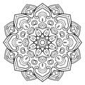 Ornamental simple mandala.