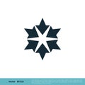 Ornamental Star Arrow Icon vector Logo Template Illustration Design. Vector EPS 10