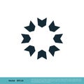 Ornamental Star Emblem Frame icon Vector Logo Template Illustration Design. Vector EPS 10