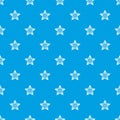 Ornamental star pattern vector seamless blue Royalty Free Stock Photo