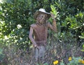 Ornamental Statue of girl in cowboy hat