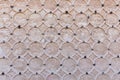 Ornamental stone facade of the Alcazar of Segovia, Spain.