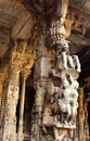 Ornamental stone pillars of Jalakandeswarar temple