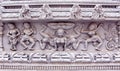 Ornamental temple wall statues Royalty Free Stock Photo
