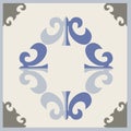 Ornamental tiles pattern. Royalty Free Stock Photo