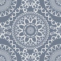 Ornamental triangular and round morocco seamless pattern.