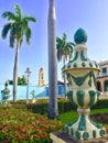 Ornamental vase at  Plaza Mayor Trinidad Cuba Royalty Free Stock Photo