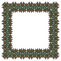 Ornamental vector frame. Isolated square element. Royalty Free Stock Photo