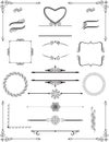 Ornamental victorian frames and rule lines. Vector.