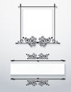 Ornamental victorian frames.Vector. Royalty Free Stock Photo