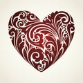 Ornamental vintage decorative symbol heart