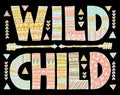 Ornamental Wild Child lettering Royalty Free Stock Photo