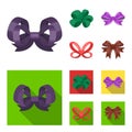 Ornamentals, frippery, finery and other web icon in cartoon,flat style.Bow, ribbon, decoration, icons in set collection.