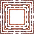 Ornamentaly detailedl frame pattern varieties, in five different versions Royalty Free Stock Photo