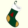 Ornamented Christmas stocking