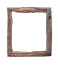 Ornamented wood empty picture frame Isolated on white background Royalty Free Stock Photo