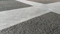 Pavement tiles - combined dark gray and light gray stone tiles Royalty Free Stock Photo