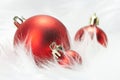 Ornaments in billowy feathers Royalty Free Stock Photo