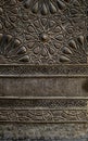 Ornaments of the bronze-plate door of a historic mosque in Cairo, Egypt