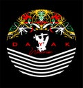 ornaments and dayak warriors