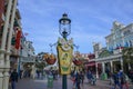 Ornaments and decoration on the main street of Disneyland Paris