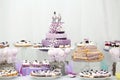 Ornaments and decorations wedding table sweets Royalty Free Stock Photo