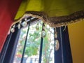Ornaments and decorations on window curtains