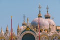 Detail of the basilica di san Marco, the world famous cathedral in Venice, Italy Royalty Free Stock Photo