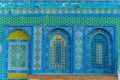 Ornaments of the dome of the rock situated on the temple mound in Jerusalem, Israel