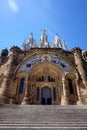 Ornaments of the entrance of the Temple of the Burning Heart on Mount Tibidabo in Barcelona. Royalty Free Stock Photo