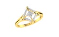 gold and diamond ring cross shape design and light weight on white transparent background