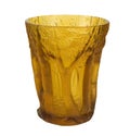 Ornate amber glass vase